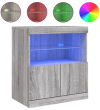 Sideboard mit LED-Leuchten Grau Sonoma 60x37x67 cm