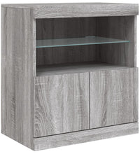 Sideboard mit LED-Leuchten Grau Sonoma 60x37x67 cm