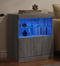 Sideboard mit LED-Leuchten Grau Sonoma 60x37x67 cm