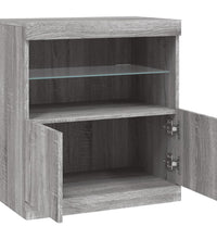 Sideboard mit LED-Leuchten Grau Sonoma 60x37x67 cm