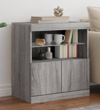 Sideboard mit LED-Leuchten Grau Sonoma 60x37x67 cm