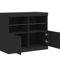 Sideboard mit LED-Leuchten Schwarz 81x37x67 cm