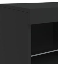 Sideboard mit LED-Leuchten Schwarz 81x37x67 cm