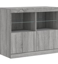 Sideboard mit LED-Leuchten Grau Sonoma 81x37x67 cm