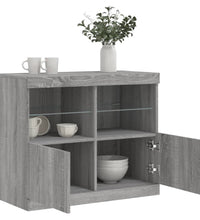 Sideboard mit LED-Leuchten Grau Sonoma 81x37x67 cm