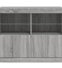 Sideboard mit LED-Leuchten Grau Sonoma 81x37x67 cm