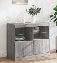 Sideboard mit LED-Leuchten Grau Sonoma 81x37x67 cm