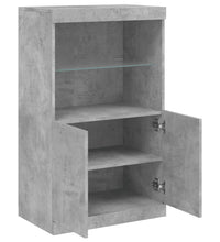 Sideboard mit LED-Leuchten Betongrau 60,5x37x100 cm