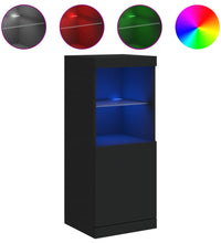 Sideboard mit LED-Leuchten Schwarz 41x37x100 cm