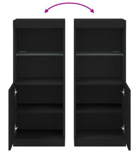 Sideboard mit LED-Leuchten Schwarz 41x37x100 cm