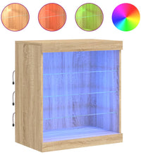 Sideboard mit LED-Leuchten Sonoma-Eiche 60,5x37x67 cm