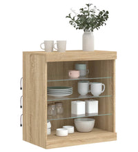 Sideboard mit LED-Leuchten Sonoma-Eiche 60,5x37x67 cm