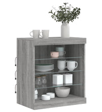 Sideboard mit LED-Leuchten Grau Sonoma 60,5x37x67 cm