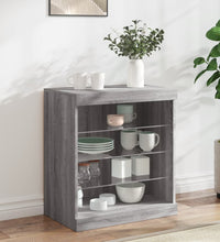 Sideboard mit LED-Leuchten Grau Sonoma 60,5x37x67 cm