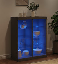 Sideboard mit LED-Leuchten Schwarz 81x37x100 cm