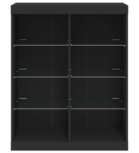 Sideboard mit LED-Leuchten Schwarz 81x37x100 cm
