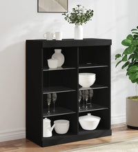 Sideboard mit LED-Leuchten Schwarz 81x37x100 cm