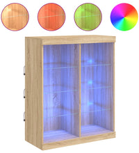 Sideboard mit LED-Leuchten Sonoma-Eiche 81x37x100 cm