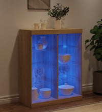 Sideboard mit LED-Leuchten Sonoma-Eiche 81x37x100 cm