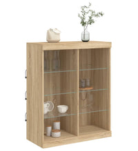 Sideboard mit LED-Leuchten Sonoma-Eiche 81x37x100 cm
