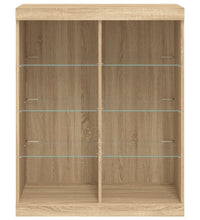 Sideboard mit LED-Leuchten Sonoma-Eiche 81x37x100 cm