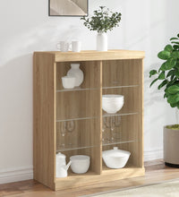 Sideboard mit LED-Leuchten Sonoma-Eiche 81x37x100 cm