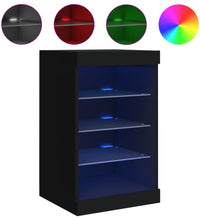 Sideboard mit LED-Leuchten Schwarz 41x37x67 cm