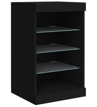 Sideboard mit LED-Leuchten Schwarz 41x37x67 cm