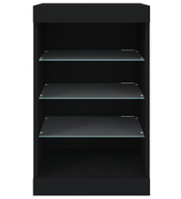 Sideboard mit LED-Leuchten Schwarz 41x37x67 cm