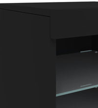 Sideboard mit LED-Leuchten Schwarz 41x37x67 cm