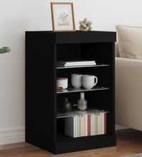 Sideboard mit LED-Leuchten Schwarz 41x37x67 cm