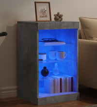 Sideboard mit LED-Leuchten Betongrau 41x37x67 cm