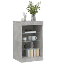 Sideboard mit LED-Leuchten Betongrau 41x37x67 cm