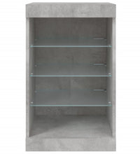 Sideboard mit LED-Leuchten Betongrau 41x37x67 cm