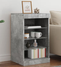 Sideboard mit LED-Leuchten Betongrau 41x37x67 cm