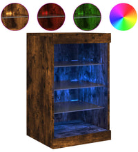Sideboard mit LED-Leuchten Räuchereiche 41x37x67 cm