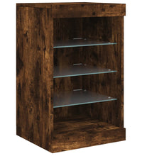 Sideboard mit LED-Leuchten Räuchereiche 41x37x67 cm