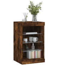 Sideboard mit LED-Leuchten Räuchereiche 41x37x67 cm