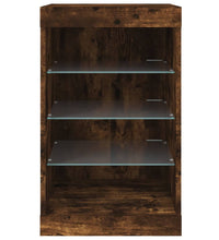 Sideboard mit LED-Leuchten Räuchereiche 41x37x67 cm