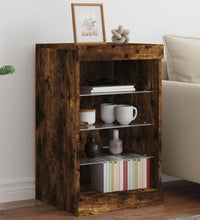 Sideboard mit LED-Leuchten Räuchereiche 41x37x67 cm