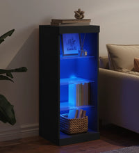 Sideboard mit LED-Leuchten Schwarz 41x37x100 cm