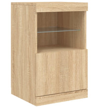 Sideboard mit LED-Leuchten Sonoma-Eiche 162x37x67 cm