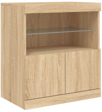 Sideboard mit LED-Leuchten Sonoma-Eiche 181,5x37x67 cm