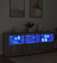 Sideboard mit LED-Leuchten Grau Sonoma 181,5x37x67 cm