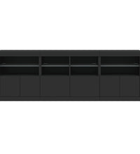 Sideboard mit LED-Leuchten Schwarz 202x37x67 cm