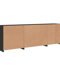 Sideboard mit LED-Leuchten Schwarz 202x37x67 cm