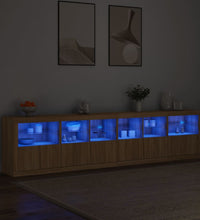 Sideboard mit LED-Leuchten Sonoma-Eiche 283x37x67 cm