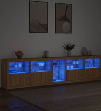 Sideboard mit LED-Leuchten Sonoma-Eiche 283x37x67 cm