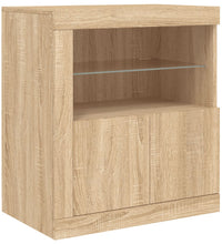 Sideboard mit LED-Leuchten Sonoma-Eiche 283x37x67 cm