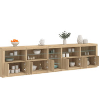 Sideboard mit LED-Leuchten Sonoma-Eiche 283x37x67 cm